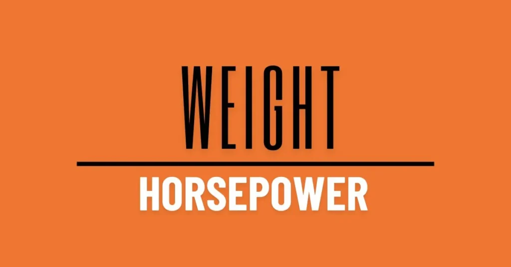 weight to horsepower